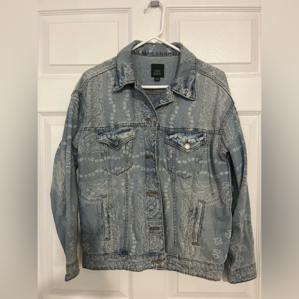 🖤 TRENDING! Oversized denim jean jacket with trendy print – see video🎥